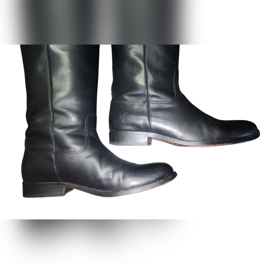 Frye Melissa Button 77167 Leather Slip On Mid Calf Boots, Women's 6​ - Picture 2 of 13